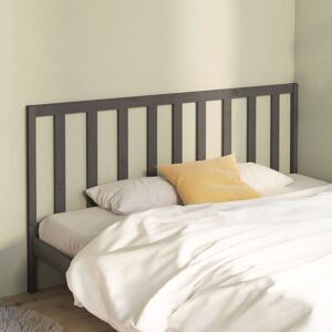 Bed Headboard Grey 206x4x100 cm Solid Wood Pine vidaXL Bed Headboard Grey 206x4x100 cm Solid Wood Pine vidaXL