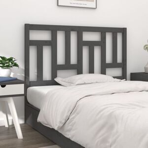 Bed Headboard Grey 205.5x4x100 cm Solid Wood Pine vidaXL Bed Headboard Grey 205.5x4x100 cm Solid Wood Pine vidaXL