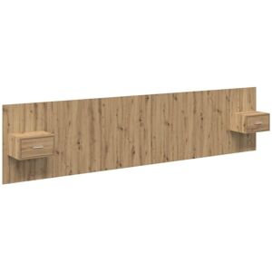 Headboard with Cabinet 3 pcs Artisan Oak Engineered Wood vidaXL Headboard with Cabinet 3 pcs Artisan Oak Engineered Wood vidaXL