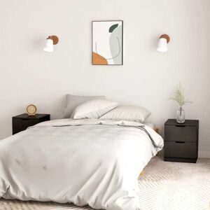 Bedside Cabinets 2 pcs Black 40x40x50 cm Engineered Wood Vidaxl Bedside Cabinets 2 pcs Black 40x40x50 cm Engineered Wood Vidaxl