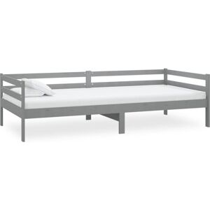 Day Bed without Mattress Grey Solid Wood Pine 90x200cm Vidaxl Day Bed without Mattress Grey Solid Wood Pine 90x200cm Vidaxl