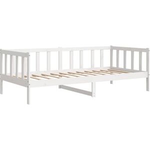Day Bed without Mattress White Solid Wood Pine 90x200cm Vidaxl Day Bed without Mattress White Solid Wood Pine 90x200cm Vidaxl
