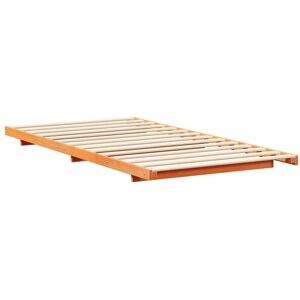 vidaXL Floor Bed Frame Wax Brown 90 x 200 cm Solid Pine Wood - Floor Bed Frame vidaXL Floor Bed Frame Wax Brown 90 x 200 cm Solid Pine Wood - Floor Bed Frame