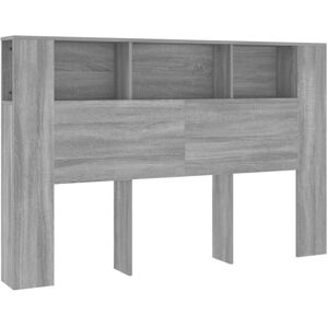Headboard Cabinet Grey Sonoma 160x18.5x104.5 cm vidaXL Headboard Cabinet Grey Sonoma 160x18.5x104.5 cm vidaXL