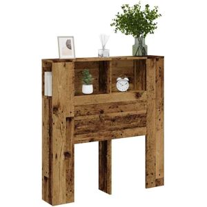 Headboard Cabinet Old Wood 100x18.5x102.5 cm Engineered Wood Vidaxl Headboard Cabinet Old Wood 100x18.5x102.5 cm Engineered Wood Vidaxl