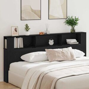 Headboard Cabinet Black Oak 220x18,5x104,5 cm Vidaxl Headboard Cabinet Black Oak 220x18,5x104,5 cm Vidaxl