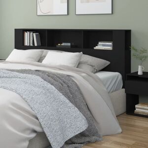 Headboard Cabinet Black 200x18.5x104.5 cm Vidaxl Headboard Cabinet Black 200x18.5x104.5 cm Vidaxl