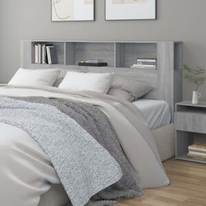 Headboard Cabinet Grey Sonoma 200x18.5x104.5 cm Vidaxl Headboard Cabinet Grey Sonoma 200x18.5x104.5 cm Vidaxl