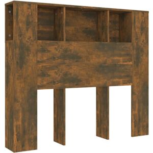 Headboard Cabinet Smoked Oak 120x18.5x102.5 cm Vidaxl Headboard Cabinet Smoked Oak 120x18.5x102.5 cm Vidaxl