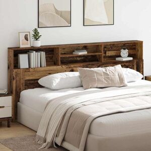 Headboard Cabinet Old wood 220 x 19 x 101.5 cm Engineered Wood vidaXL Headboard Cabinet Old wood 220 x 19 x 101.5 cm Engineered Wood vidaXL