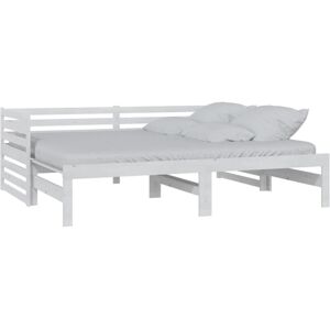 Pull-out Day Bed without Mattress White 2x(90x200)cm Vidaxl Pull-out Day Bed without Mattress White 2x(90x200)cm Vidaxl