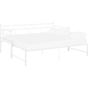 vidaXL White Metal Pull-out Sofa Bed Frame - Bed Frame vidaXL White Metal Pull-out Sofa Bed Frame - Bed Frame