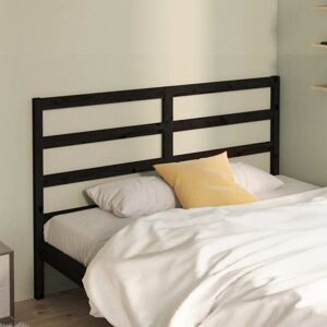 Bed Headboard Black 166x4x100 cm Solid Wood Pine vidaXL Bed Headboard Black 166x4x100 cm Solid Wood Pine vidaXL