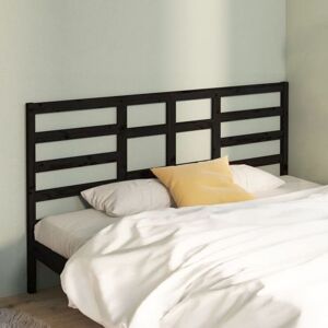 Bed Headboard Black 186x4x104 cm Solid Wood Pine vidaXL Bed Headboard Black 186x4x104 cm Solid Wood Pine vidaXL