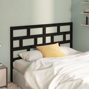 JINLEFU Bed Headboard Black 146x4x100 cm Solid Wood Pine vidaXL JINLEFU Bed Headboard Black 146x4x100 cm Solid Wood Pine vidaXL