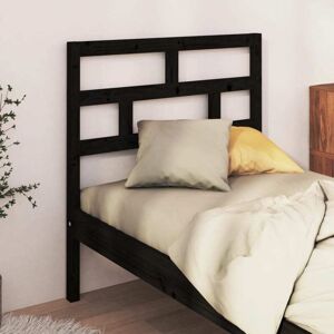 JINLEFU Bed Headboard Black 96x4x100 cm Solid Wood Pine vidaXL JINLEFU Bed Headboard Black 96x4x100 cm Solid Wood Pine vidaXL