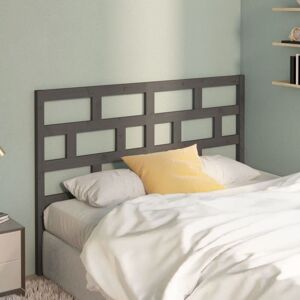 JINLEFU Bed Headboard Grey 126x4x100 cm Solid Wood Pine vidaXL JINLEFU Bed Headboard Grey 126x4x100 cm Solid Wood Pine vidaXL