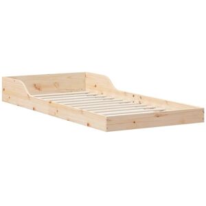 Bed Frame Brown Solid pine wood Vidaxl Bed Frame Brown Solid pine wood Vidaxl