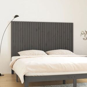 Wall Headboard Grey 185x3x110 cm Solid Wood Pine vidaXL Wall Headboard Grey 185x3x110 cm Solid Wood Pine vidaXL