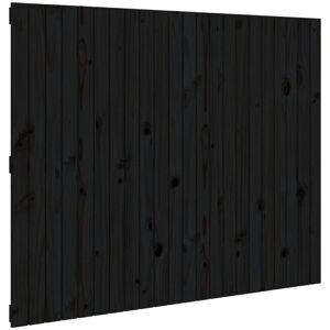 Wall Headboard Black 140x3x110 cm Solid Wood Pine Vidaxl Wall Headboard Black 140x3x110 cm Solid Wood Pine Vidaxl