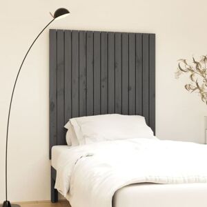 Wall Headboard Grey 95.5x3x110 cm Solid Wood Pine Vidaxl Wall Headboard Grey 95.5x3x110 cm Solid Wood Pine Vidaxl