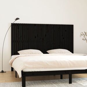 Wall Headboard Black 204x3x110 cm Solid Wood Pine Vidaxl Wall Headboard Black 204x3x110 cm Solid Wood Pine Vidaxl