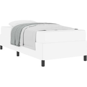 Bed Frame with Mattress White 90 x 190 cm Faux leather Vidaxl Bed Frame with Mattress White 90 x 190 cm Faux leather Vidaxl