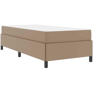Vidaxl - Bed Frame with Mattress Cappuccino 90 x 190 cm Faux leather Vidaxl - Bed Frame with Mattress Cappuccino 90 x 190 cm Faux leather