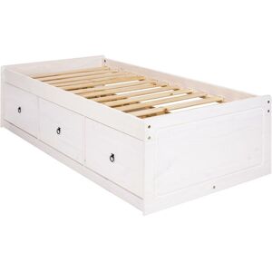 Home Source - White Corona Cabin Bed Single 3ft Solid Wood Childrens 3 Drawer Storage Bed Home Source - White Corona Cabin Bed Single 3ft Solid Wood Childrens 3 Drawer Storage Bed