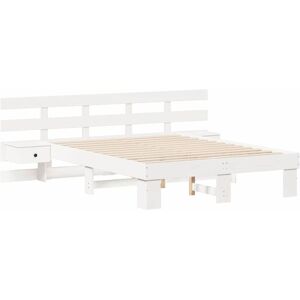Bed Frame with Drawer White Solid wood Vidaxl Bed Frame with Drawer White Solid wood Vidaxl