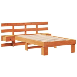 Vidaxl - Bed Frame with Headboard Wax brown 80 x 200 cm Solid pine wood Vidaxl - Bed Frame with Headboard Wax brown 80 x 200 cm Solid pine wood