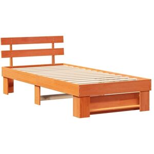 Vidaxl Solid Pine Wood Bed Frame - Support Mattress Without Box Spring Vidaxl Solid Pine Wood Bed Frame - Support Mattress Without Box Spring
