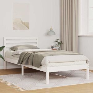Bed Frame with Headboard White 80 x 210 cm Solid pine wood Vidaxl Bed Frame with Headboard White 80 x 210 cm Solid pine wood Vidaxl