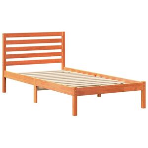 Vidaxl Brown Pine Wood Platform Bed - Bed Frame Vidaxl Brown Pine Wood Platform Bed - Bed Frame