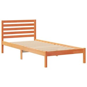 Vidaxl Brown Pine Wood Platform Bed - Bed Frame Vidaxl Brown Pine Wood Platform Bed - Bed Frame
