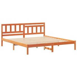 Vidaxl - Bed Frame with Headboard Wax brown 160 x 200 cm Solid pine wood Vidaxl - Bed Frame with Headboard Wax brown 160 x 200 cm Solid pine wood