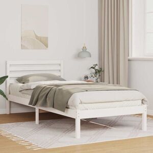 Vidaxl White Pine Wood Bed Frame - Modern Style Vidaxl White Pine Wood Bed Frame - Modern Style