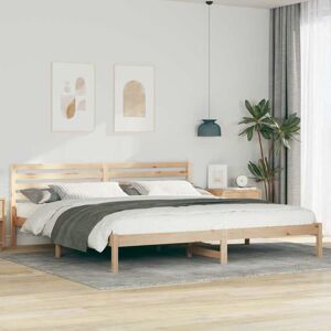 Vidaxl Brown Pine Wood Modern Bed Frame - Bed Frame Vidaxl Brown Pine Wood Modern Bed Frame - Bed Frame