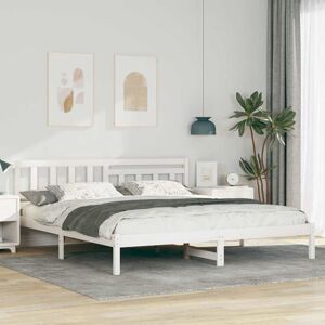 Vidaxl - Bed Frame with Headboard White 200 x 200 cm Solid pine wood Vidaxl - Bed Frame with Headboard White 200 x 200 cm Solid pine wood