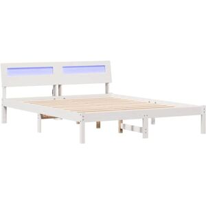 Vidaxl - Bed Frame with Headboard White 150 x 200 cm Solid pine wood Vidaxl - Bed Frame with Headboard White 150 x 200 cm Solid pine wood