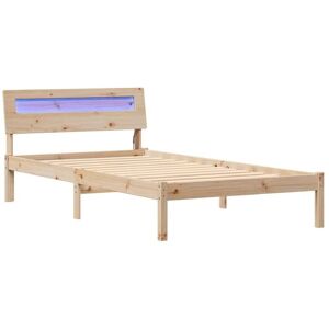 Vidaxl Bed Frame Pine Wood - Modern Platform with LED Lights Vidaxl Bed Frame Pine Wood - Modern Platform with LED Lights