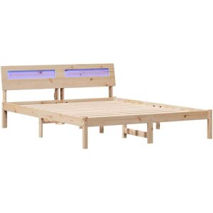 Vidaxl - Bed Frame with Headboard Brown 140 x 200 cm Solid pine wood Vidaxl - Bed Frame with Headboard Brown 140 x 200 cm Solid pine wood
