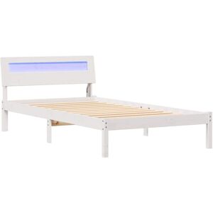 Bed Frame with Headboard White 90 x 200 cm Solid pine wood Vidaxl Bed Frame with Headboard White 90 x 200 cm Solid pine wood Vidaxl