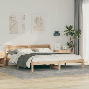 Vidaxl - Bed Frame with Headboard Brown 180 x 200 cm Solid pine wood Vidaxl - Bed Frame with Headboard Brown 180 x 200 cm Solid pine wood