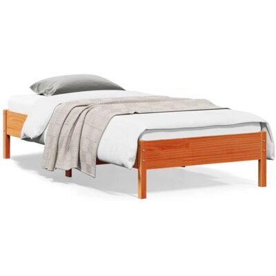 vidaXL Bed Frame Black 100x200 cm Solid Wood Pine - Bed Frame vidaXL Bed Frame Black 100x200 cm Solid Wood Pine - Bed Frame