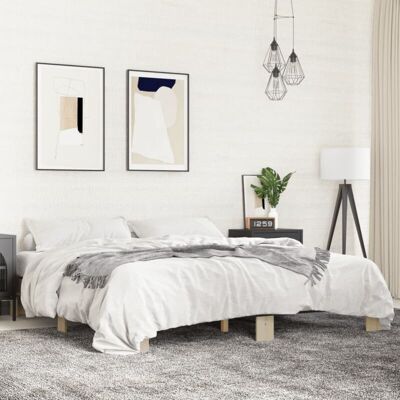 Bed Frame without Mattress Sonoma Oak 200x200 cm Vidaxl Bed Frame without Mattress Sonoma Oak 200x200 cm Vidaxl