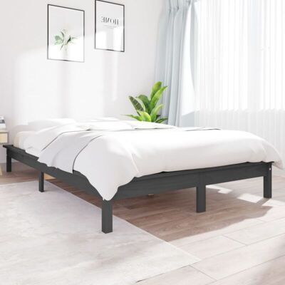 vidaXL Solid Wood Pine Bed Frame - 200x200 cm - Rustic Style vidaXL Solid Wood Pine Bed Frame - 200x200 cm - Rustic Style