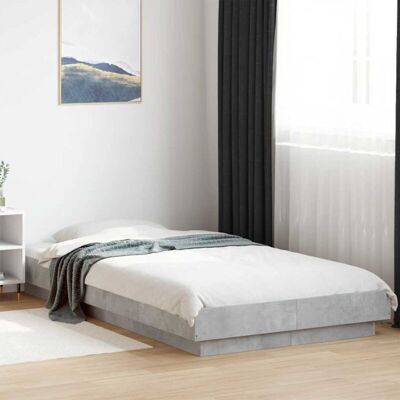 Bed Frame without Mattress Concrete Grey 100x200 cm vidaXL Bed Frame without Mattress Concrete Grey 100x200 cm vidaXL