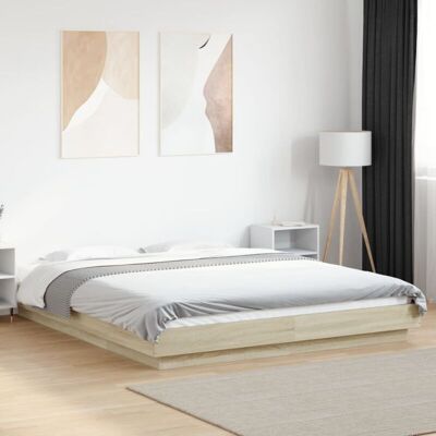 vidaXL Sonoma Oak Bed Frame - Modern 150x200 cm vidaXL Sonoma Oak Bed Frame - Modern 150x200 cm