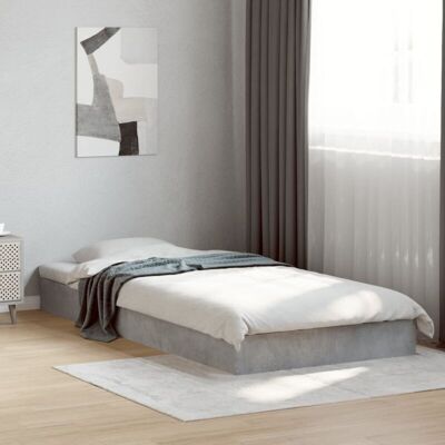 Bed Frame without Mattress Concrete Grey 75x190 cm Small Single Vidaxl Bed Frame without Mattress Concrete Grey 75x190 cm Small Single Vidaxl